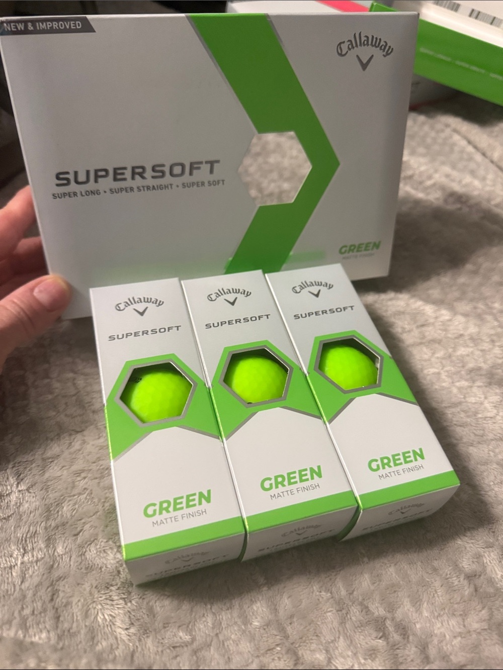 Callaway Green Supersoft Golf Balls - Neon Matte